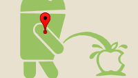 Very "mature": image of an Android pissing on Apple's logo found in Google Maps