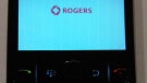 Rogers BlackBerry Curve 8520 sits for a picture