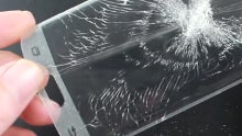 First S6 edge tempered glass screen protector gets hammered on video