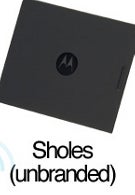 Battery covers for the Motorola Droid/Sholes/Tao are pictured