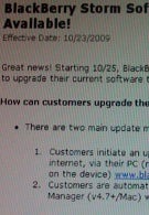 UPDATED:Firmware OS upgrade available Sunday for BlackBerry Storm? No OTA upgrade for 5.0.0.328