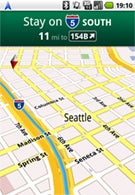 Google Maps Navigation is a free, voice navigation app for Android 2.0