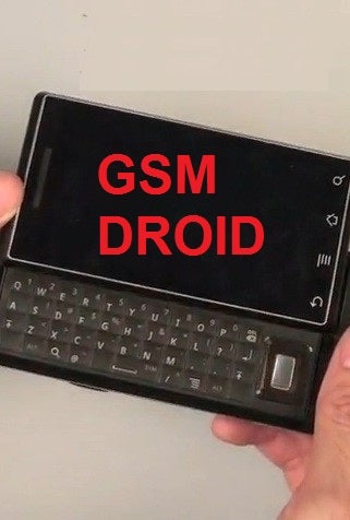 Motorola DROID in GSM flavor spotted on YouTube