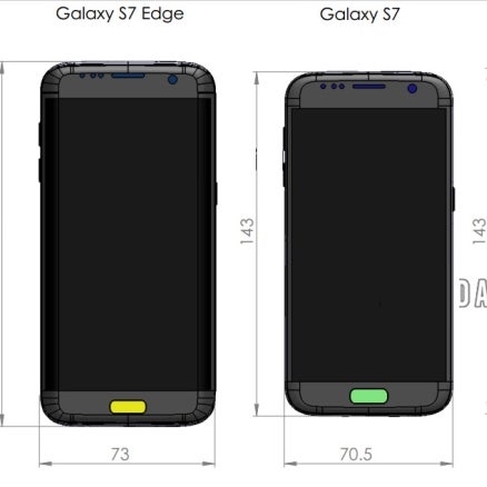 apotek kort Disciplin Samsung Galaxy S7 and Galaxy S7 edge dimensions allegedly revealed by  leaked schematic - PhoneArena