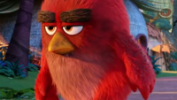 Ad for the Angry Birds Movie now playing on a television set near you