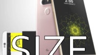 LG G5 size comparison