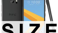 HTC 10 size comparison vs Galaxy S7, LG G5, iPhone 6s, Nexus 6P, One M9, and others