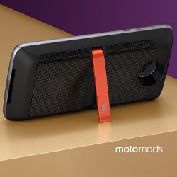 The JBL SoundBoost add-on for the Moto Z/Z Force cranks up the volume, adds an extra battery and kickstand