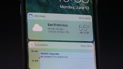 Check out the new iOS 10 lock screen: lots of widgets, rich notifications and quick camera