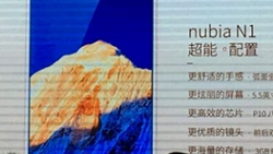 Leaked images of a powerpoint presentation show a 5000mAh battery powering the Nubia N1