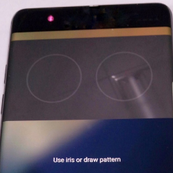 Screenshots confirm the presence of an iris scanner on the Samsung Galaxy Note 7