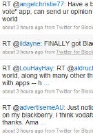 Has RIM's Twitter for BlackBerry client sent out its first tweets?