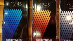 Note 7 unboxed, 4GB/64GB confirmed, gold, black and gray versions shown