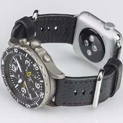 So, this Dual Strap System lets you wear a traditional SINN watch AND your Apple Watch...