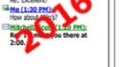 Windows Mobile phones receiving text from the year 2016