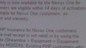 T-Mobile Offering PHP Insurance For The Nexus One