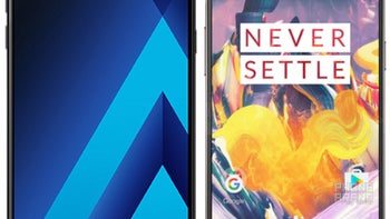 Samsung Galaxy A7 (2017) vs OnePlus 3T vs Moto Z Play: size and specs comparison