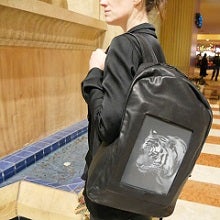 The POP-I backpack with an e-ink display was all the buzz at CES
