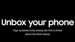 Galaxy S8 signup page appears with phone design hint