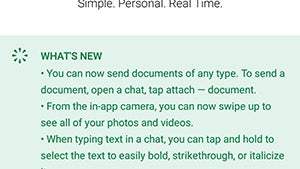 You can now send just about any file type with WhatsApp