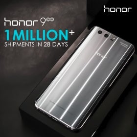 Honor has shipped 1 million Honor 9 units globally