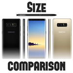Samsung Galaxy Note 8 size comparison versus Galaxy S8, S8+, LG G6, iPhone 7, Pixel XL, HTC U11, OnePlus 5