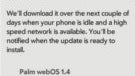 Sprint Palm Pre owners get webOS 1.4 update