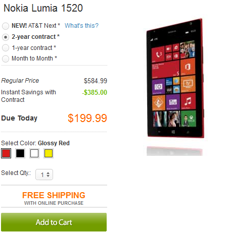 Pre-order the Nokia Lumia 1520, which will launch on November 22nd - Pre-order your AT&T branded Nokia Lumia 1520 now; phone gets released on November 22nd
