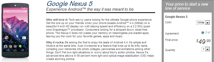 nexus sprint specs