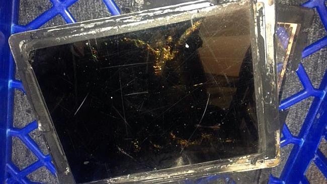 This Apple iPad exploded inside a Vodafone store  - Apple iPad explosion forces evacuation of an Australian Vodafone store
