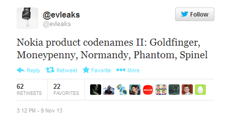 Tweet lists alleged code names for upcoming Nokia devices - Tweet reveals code names for new Nokia models