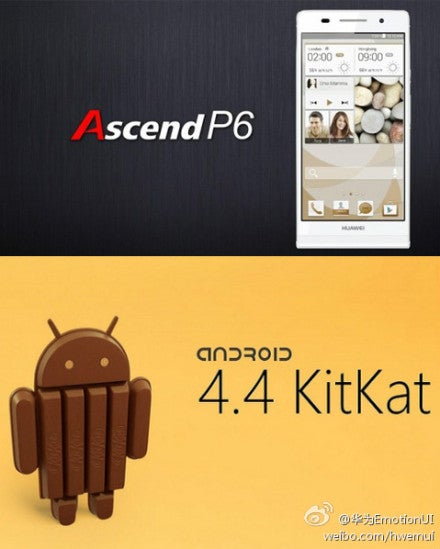 Ex-thinnest phone, Huawei Ascend P6, to get Android 4.4 KitKat by January 2014