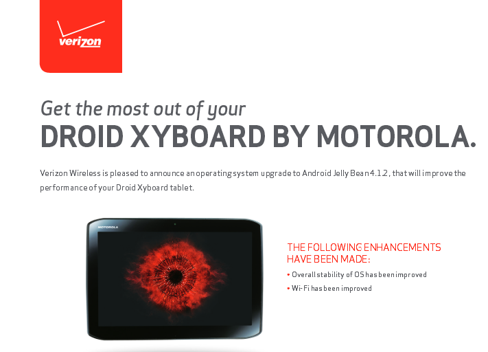 Jelly Bean comes at last to the two Motorola DROID Xyboard slates - Motorola DROID Xyboards finally get Jelly Beaned
