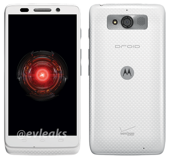 The Motorola DROID Mini in white - Motorola DROID Mini appears in white, just in time for the holidays