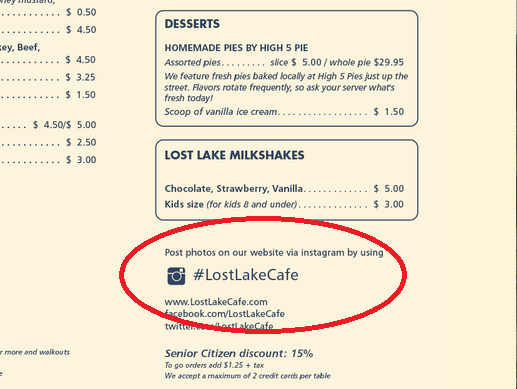 Lost Lakes' menu practically asks for photographs to be taken - Google Glass wearing customer gets the boot from Seattle restaurant