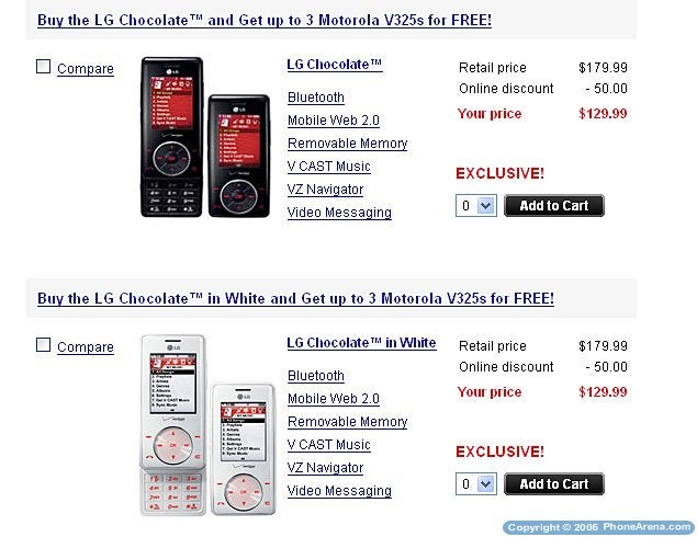 verizon white chocolate phone