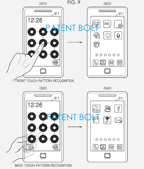 Samsung receives a patent for a transparent screen with front and back touch capabilities - Samsung patents transparent screen, with front and back touch capabilities