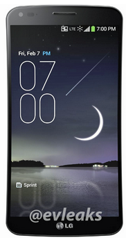 Leaked render of the LG G Flex for Sprint - LG G Flex for Sprint appears in leaked render