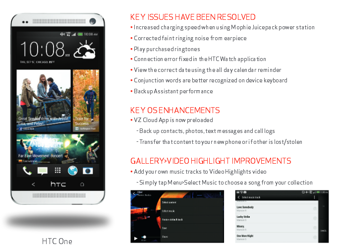 Verizon lists the changelog for the Android 4.3 update to the HTC One - Verizon's Android 4.3 update for the HTC One is now rolling out