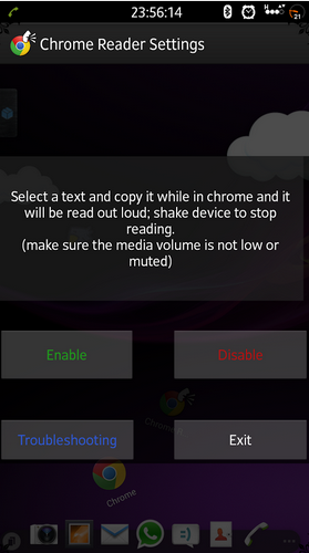 How to make mobile Chrome browser on Android read web text out loud to you