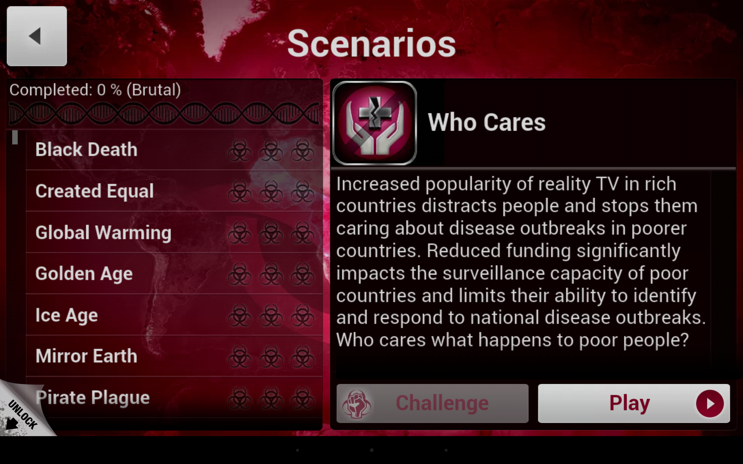 Plague Inc updated with new Scenarios expansion and real-life diseases