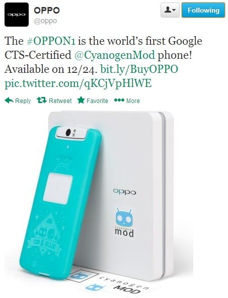 Google CTS-certified Oppo N1 CyanogenMod edition launching on December 24