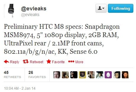 New preliminary HTC M8 (One 2) specs don't paint an exciting picture