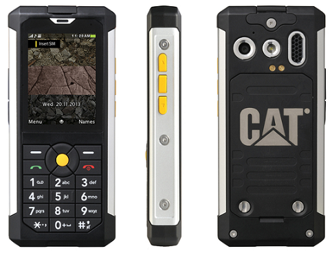 The CAT B100 is a feature phone that will take a pounding - Cat unveils new rugged phone at CES
