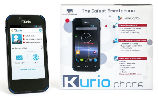 The Kurio phone has many safeguards for kids - Kurio introduces "safest" smartphone for kids