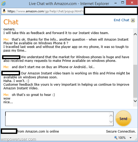 Amazon Prime Instant Video may be coming soon to Windows Phone