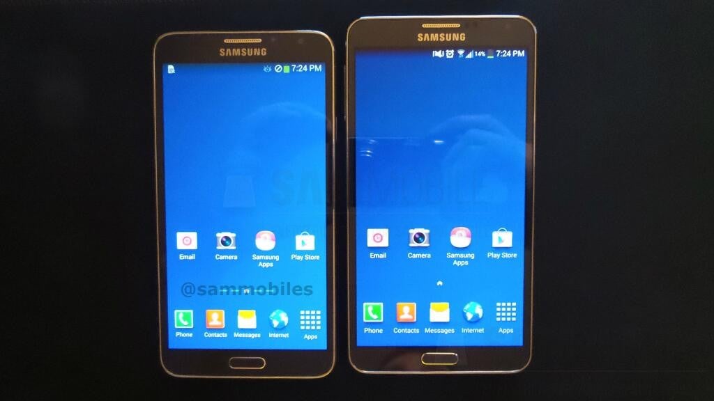 Samsung&#039;s hexa-core Galaxy Note 3 Neo pictured next to the original Note 3?