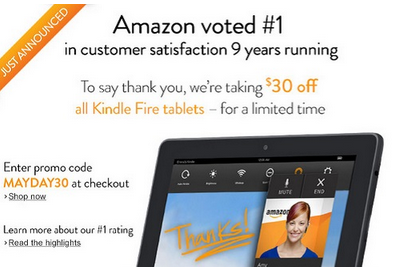 Take $30 off Amazon Kindle Fire tablets for a limited time - Amazon celebrates award with $30 discount off Amazon Kindle Fire tablets