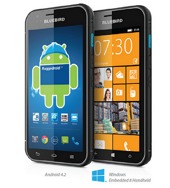 The Bluebird BM180 can be ordered with Android 4.2.2 or Windows Phone 8 powering the device - Specs for customizable Bluebird BM180 revealed; buyers can select Android or Windows Phone platform