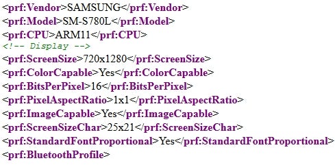 Samsung SM-S780L is a new and mysterious 720p Android smartphone